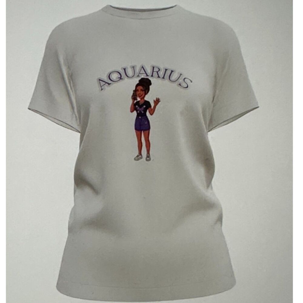 Womens/Adult/kids etc. Aquarius t-shirt Zodiac sign multi sizes